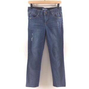 Democracy Womens Jeans Absolution 4P Blue Distressed Straight Leg B1560F9OO29